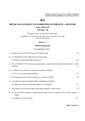 CU-2021 B. Com. (Honours) Retail Management and Marketing Semester-VI Paper-DSE-6.1M QP.pdf