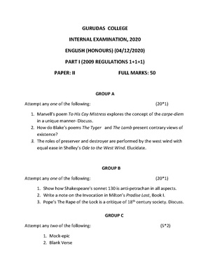 GC-2020 B.A. (Honours) English Part-I Paper-II (2009 Regulations) QP.pdf