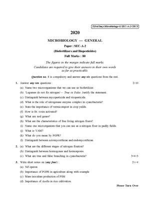 CU-2020 B.Sc. (General) Microbiology Semester-III Paper-SEC-A-2 QP.pdf