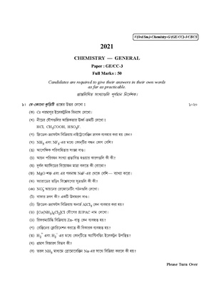 CU-2021 B.Sc. (General) Chemistry Semester-3 Paper-CC3-GE3 QP.pdf