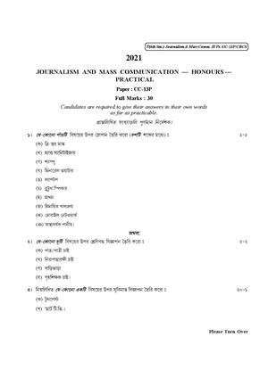 CU-2021 B.A. (Honours) Journalism Semester-VI Paper-CC-13P Practical QP.pdf