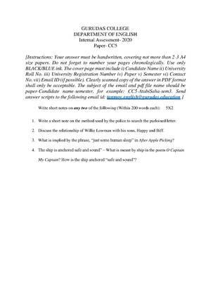 GC-2020 B.A. (Honours) English Semester-III Paper-CC-5 IA QP.pdf