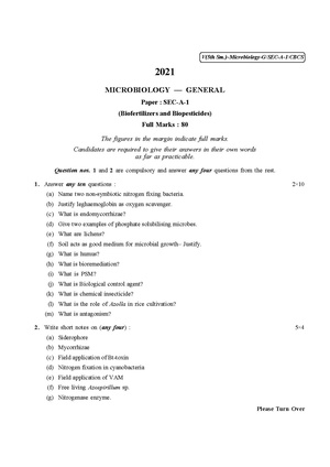 CU-2021 B.Sc. (General) Microbiology Semester-5 Paper-SEC-A-1 QP.pdf