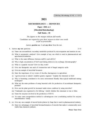 CU-2021 B.Sc. (Honours) Microbiology Semester-5 Paper-DSE-A-1 QP.pdf