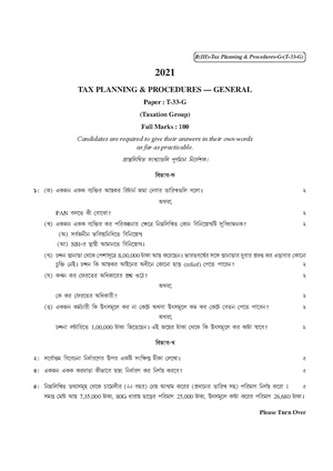 CU-2021 B. Com. (General) Tax Planning and Procedure Part-III Paper-T33G QP.pdf