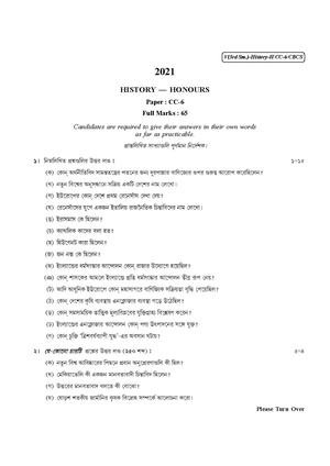 CU-2021 B.A. (Honours) History Semester-3 Paper-CC-6 QP.pdf