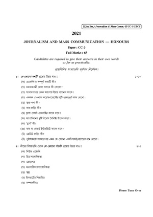 CU-2021 B.A. (Honours) Journalism Semester-II Paper-CC-3 QP.pdf