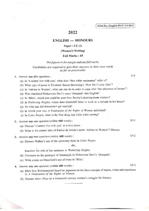 CU-2022 B.A. (Honours) English Semester-5 Paper-CC-11 QP.pdf