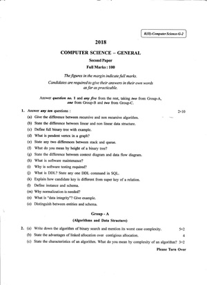 CU-2018 B.Sc. (General) Computer Science Paper-II QP.pdf