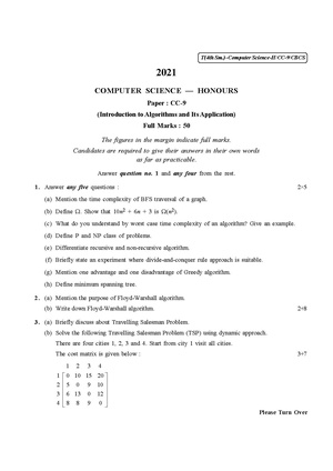 CU-2021 B.Sc. (Honours) Computer Science Semester-IV Paper-CC-9 QP.pdf