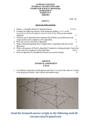 GC-2020 B.Sc. (Honours) Computer Science Semester-IV Paper-CC-9 QP.pdf