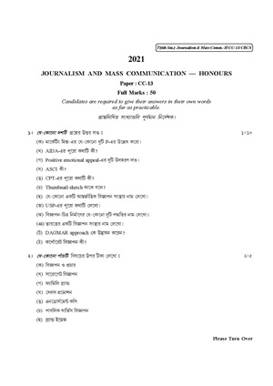 CU-2021 B.A. (Honours) Journalism Semester-VI Paper-CC-13 QP.pdf