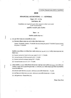 CU-2018 B. Com. (General) Financial Accounting-I Semester-I Paper-CC-1.1Cg QP.pdf