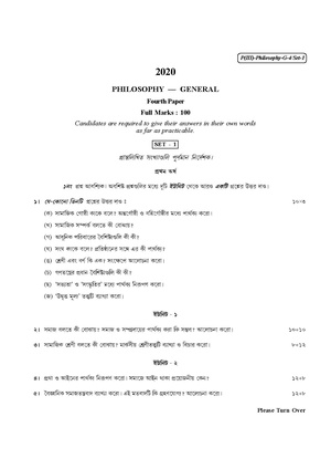 CU-2020 B.A. (General) Philosophy Part-III Paper-IV (Set-1) QP.pdf