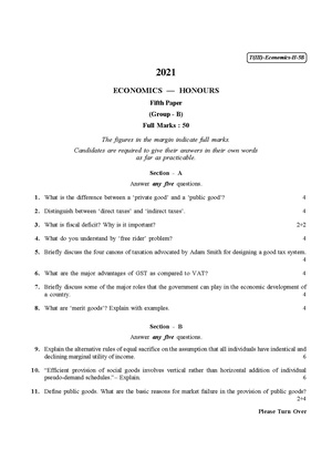 CU-2021 B.A. B.Sc. (Honours) Economics Part-III Paper-V (Group-B) QP.pdf