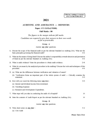 CU-2021 B. Com. (Honours) Auditing & Assurance Semester-5 Paper-CC-5.1CH QP.pdf