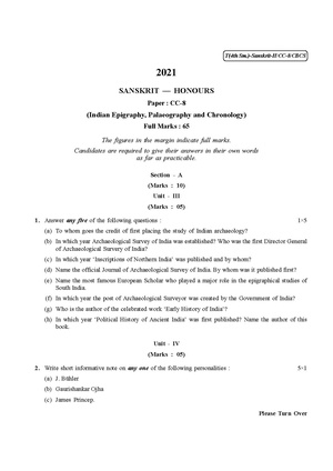 CU-2021 B.A. (Honours) Sanskrit Semester-IV Paper-CC-8 QP.pdf