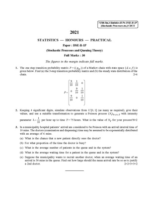 CU-2021 B.Sc. (Honours) Statistics Semester-5 Paper-DSE-B-1P (Stochastic Processes & Queing Theory) QP.pdf