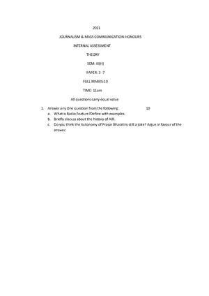 GC-2021 B.A. (Honours) Journalism Semester-III Paper-CC-7 IA QP.pdf