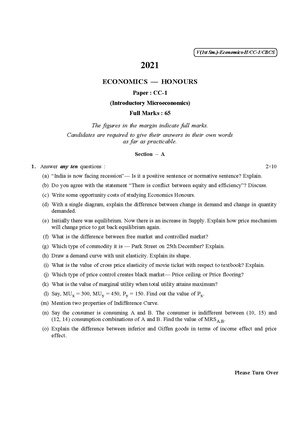 CU-2021 B.A. B.Sc. (Honours) Economics Semester-1 Paper-CC-1 QP.pdf