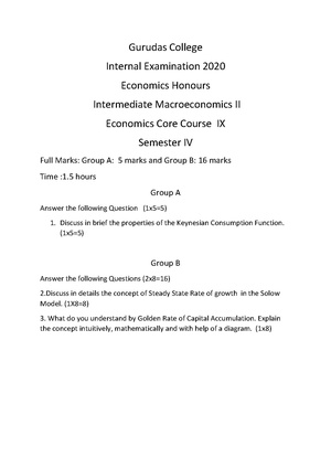 GC-2020 B.Sc. (Honours) Economics Semester-IV Paper-CC-9 QP.pdf