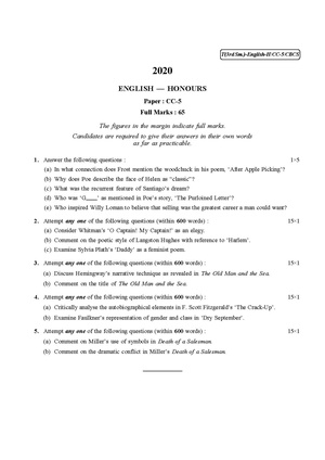 CU-2020 B.A. (Honours) English Semester-III Paper-CC-5 QP.pdf