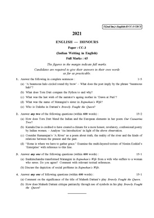 CU-2021 B.A. (Honours) English Semester-II Paper-CC-3 QP.pdf