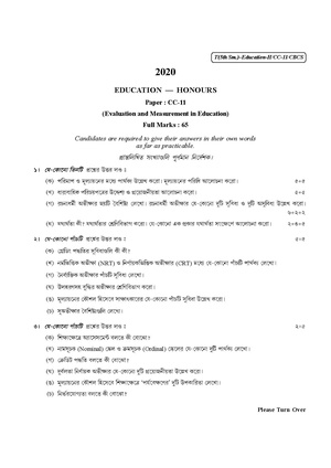 CU-2020 B.A. (Honours) Education Semester-V Paper-CC-11 QP.pdf