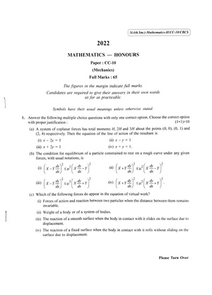CU-2022 B.Sc. (Honours) Mathematics Semester-4 Paper-CC-10 QP.pdf