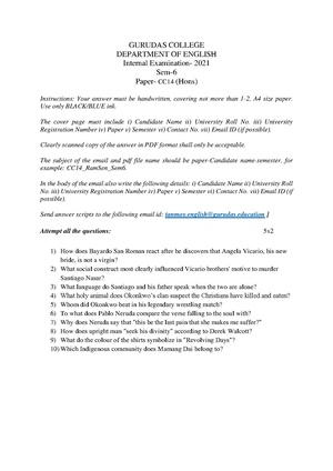 GC-2021 B.A. (Honours) English Semester-VI Paper-CC-14 IA QP.pdf