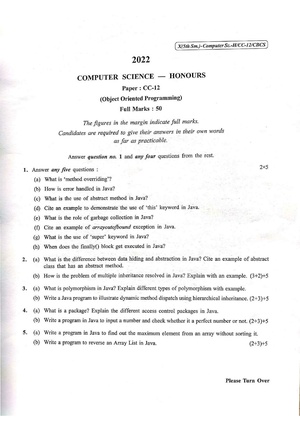 CU-2022 B.Sc. (Honours) Computer Science Semester-5 Paper-CC-12 QP.pdf