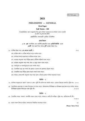 CU-2021 B.A. (General) Philosophy Part-I Paper-I QP.pdf