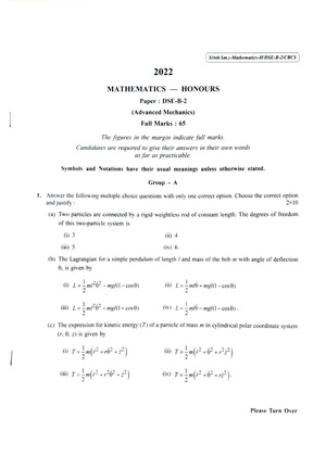 CU-2022 B.Sc. (Honours) Mathematics Semester-6 Paper-DSE-B-2 QP.pdf