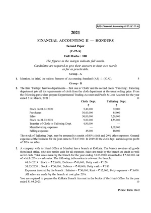 CU-2021 B. Com. (Honours) Financial Accounting-II Part-II Paper-C-22A QP.pdf