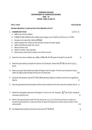 GC-2020 B.Sc. (Honours) Computer Science Semester-III Paper-CC-6-TH IA QP.pdf