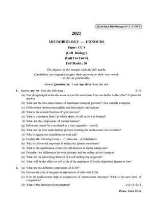 CU-2021 B.Sc. (Honours) Microbiology Semester-II Paper-CC-4 QP.pdf