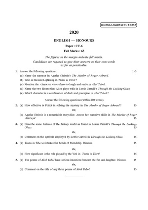 CU-2020 B.A. (Honours) English Semester-III Paper-CC-6 QP.pdf
