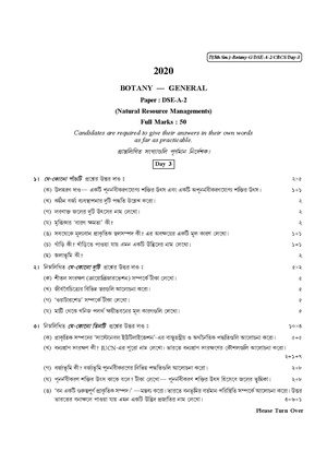 CU-2020 B.Sc. (General) Botany Semester-V Paper-DSE-3A-2 QP.pdf