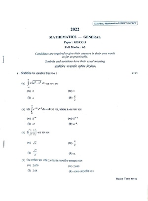 CU-2022 B.Sc. (General) Mathematics Semester-3 Paper-CC3-GE3 QP.pdf