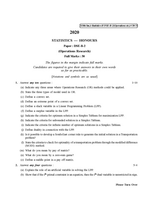 CU-2020 B.Sc. (Honours) Statistics Semester-V Paper-DSE-B-2 QP.pdf