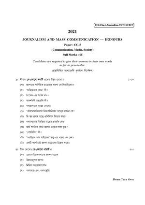 CU-2021 B.A. (Honours) Journalism Semester-3 Paper-CC-5 QP.pdf