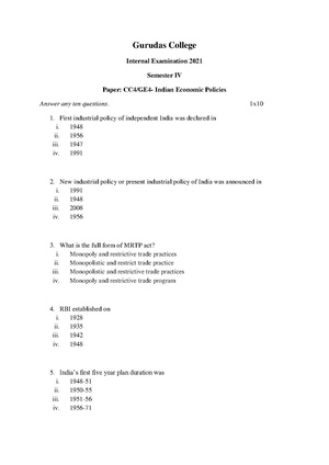 GC-2021 B.Sc. (General) Economics Semester-IV Paper-CC4-GE4 IA QP.pdf