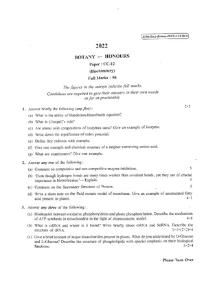 CU-2022 B.Sc. (Honours) Botany Semester-5 Paper-CC-12 QP.pdf