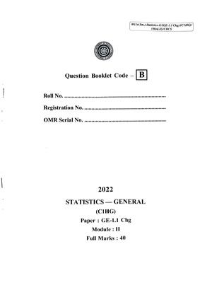 CU-2022 B.Sc. (General) Statistics Semester-1 Paper-GE-1.1 Chg QP.pdf