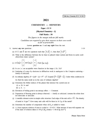 CU-2021 B.Sc. (Honours) Chemistry Semester-IV Paper-CC-9 QP.pdf