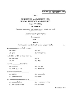CU-2021 B. Com. (Honours & General) Marketing Management Semester-II Paper-CC-2.2CHG QP.pdf