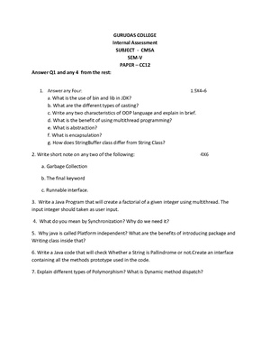 GC-2020 B.Sc. (Honours) Computer Science Semester-V Paper-CC-12 IA QP.pdf