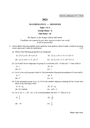 CU-2021 B.Sc. (Honours) Mathematics Semester-II Paper-CC-4 QP.pdf