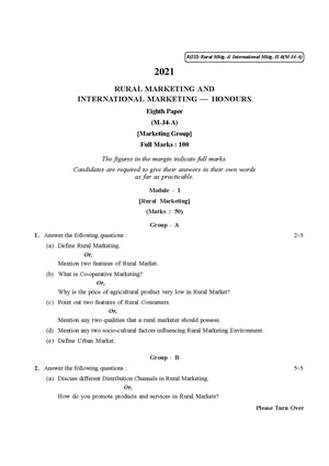 CU-2021 B. Com. (Honours) Rural Marketing Part-III Paper-M34A QP.pdf