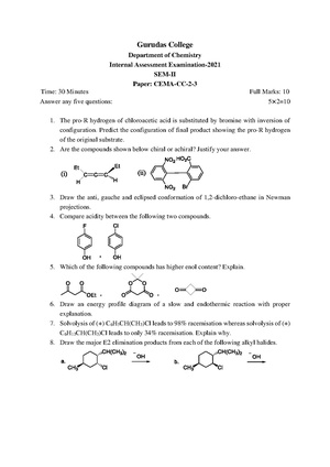 GC-2021 B.Sc. (Honours) Chemistry Semester-II Paper-CC-3 IA QP.pdf